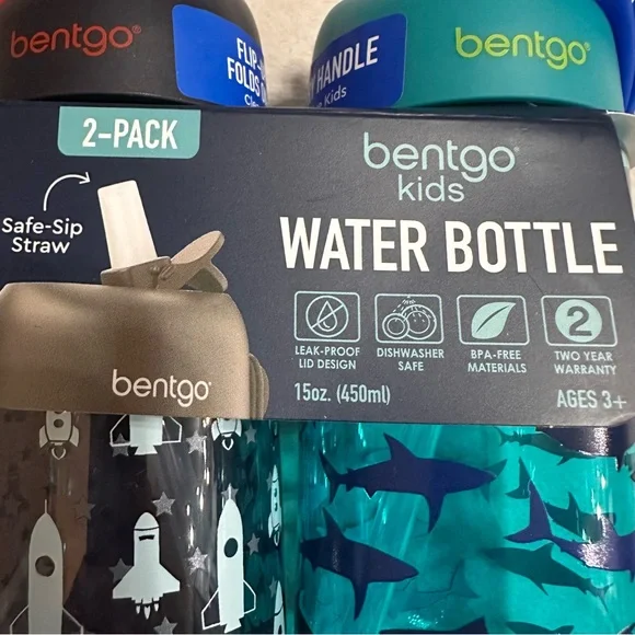 NWT! | Bentgo Kids Water Bottle 2-Pack - Picture 2 of 6